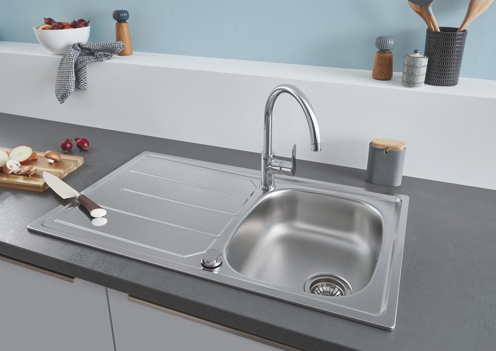 Мойка кухонная Grohe 31562SD1 прямоугольная из нержавеющей стали 860x500 мм (132566) - фото 5