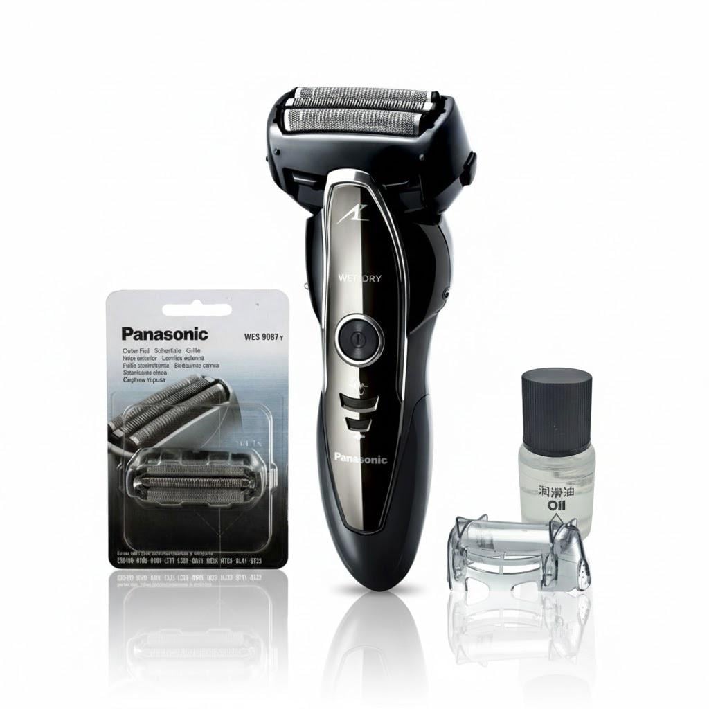 Электробритва Panasonic ES-ST25K-S820-AS2 с дополнительным комплектов из сеточки WES9-087Y-1361 и маслом WES-8196X-7911 (32410543)