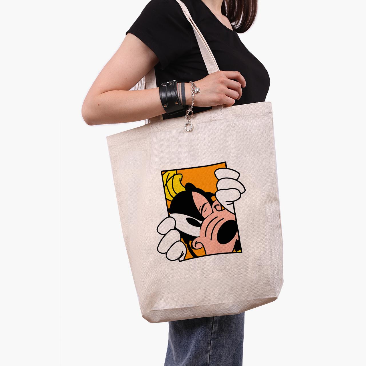 Эко сумка шоппер Goofy Looney Tunes 41x39x8 см Бежевый (9227-2878-WTD)