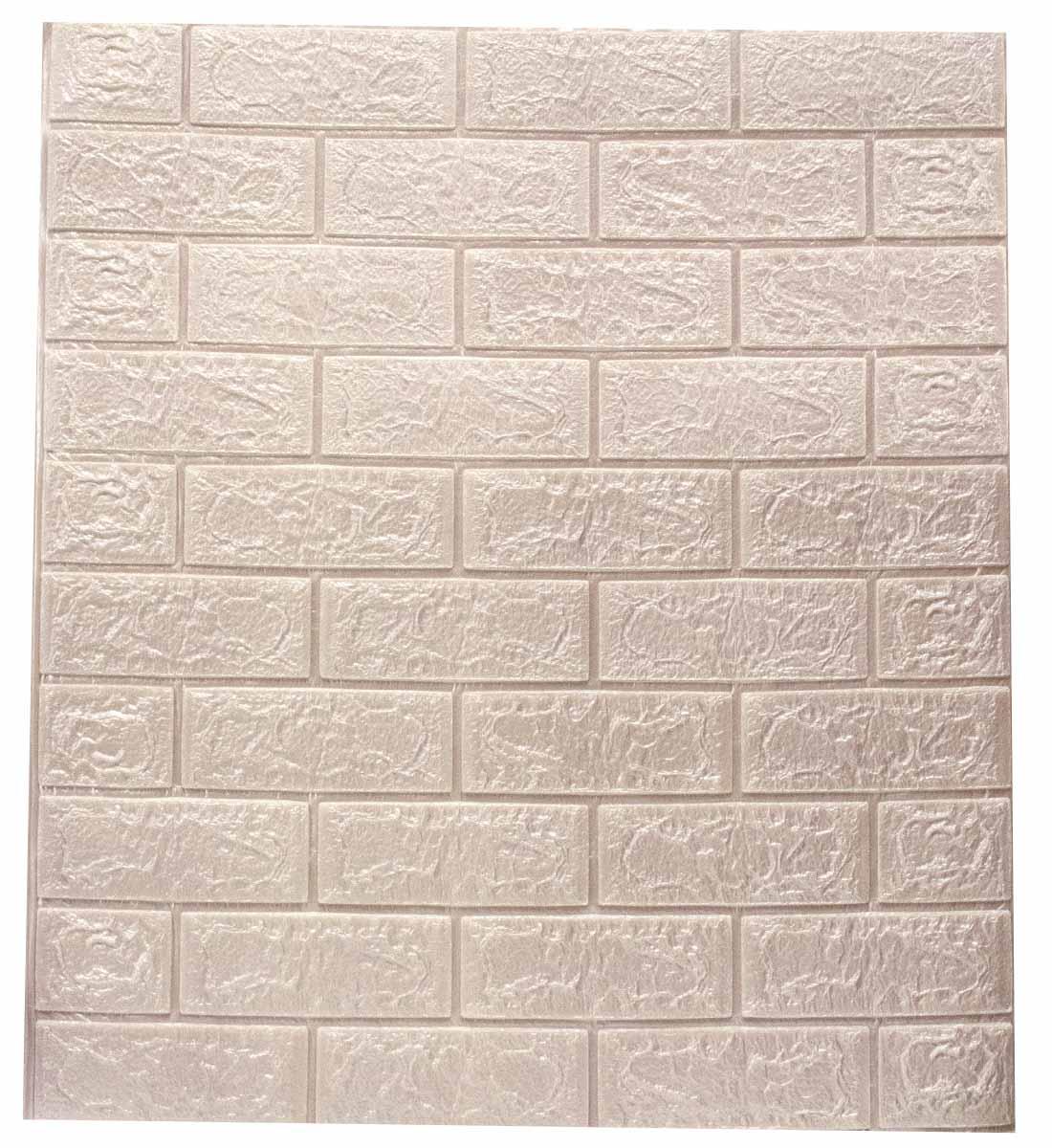 Панель 3D самоклеющаяся декоративная Loft Expert под кирпич глянец 700x770x4 мм Сиреневый