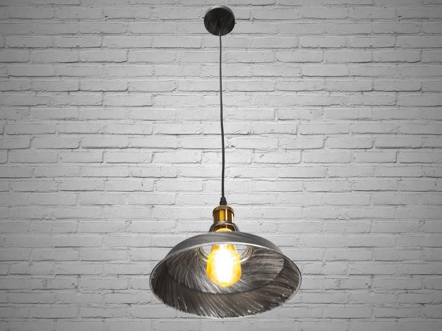 Светильник-подвес в стиле Лофт Черный/Серебряный (6857-270-BK-SV)