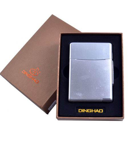 Портсигар Mystic Silver + запальничка USB на 20 сигарет (№4845 Silver)