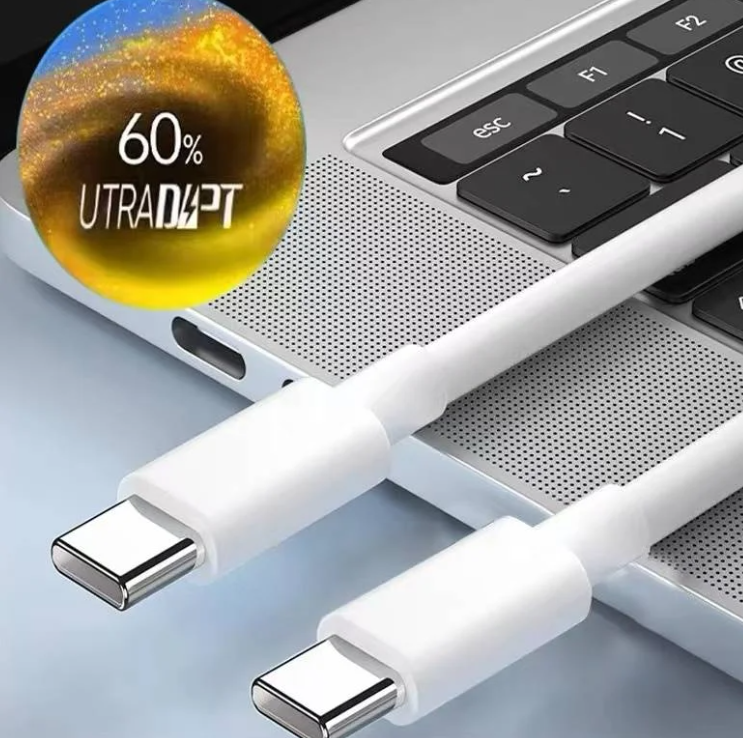 Кабель Data Cable UltraDART/SuperVOOC/Warp/150W/240W/10A 1 м Type-C на Type-C/USB-C OEM White - фото 4