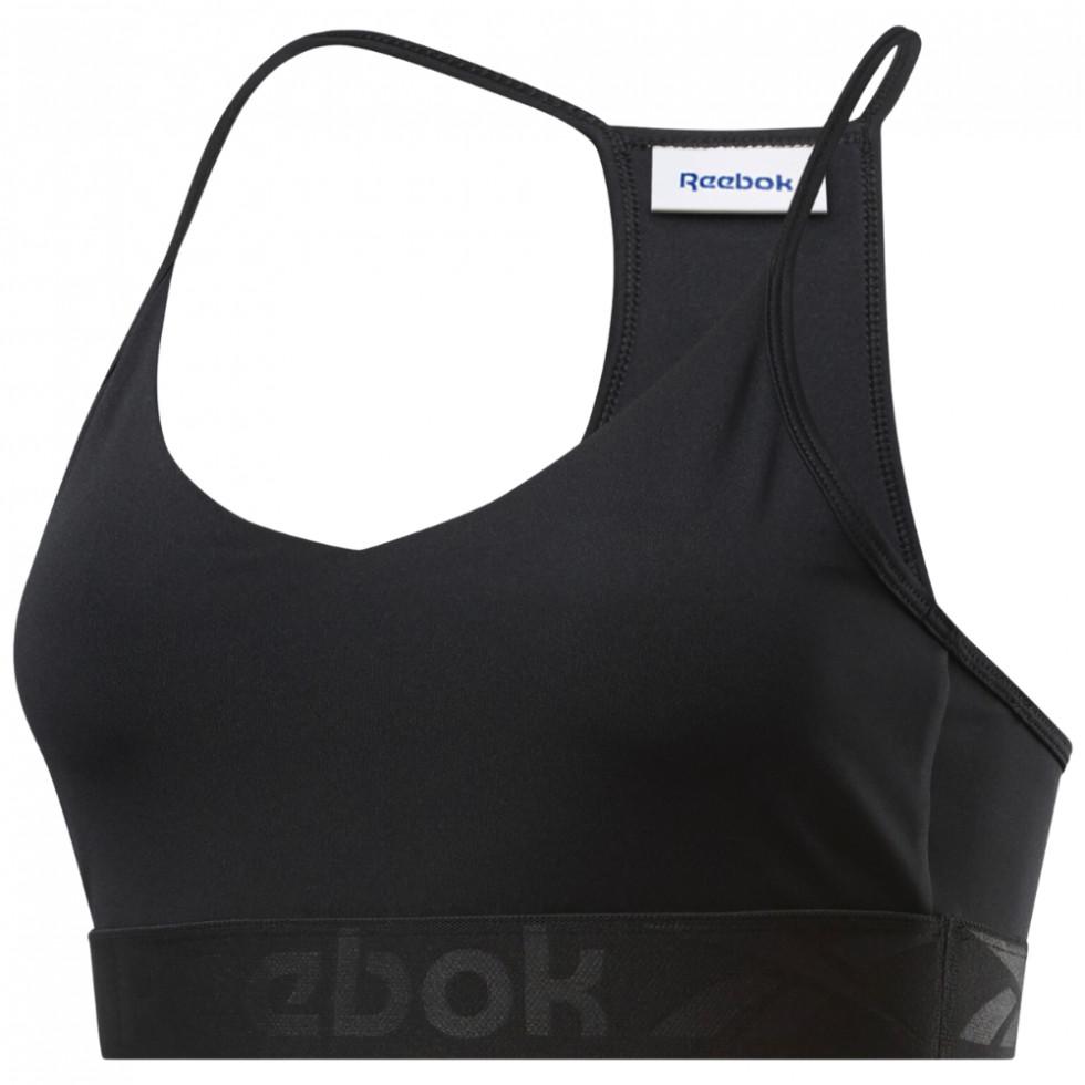 Топ женский Reebok Strappy Back Low-Impact FQ0397 M Черный