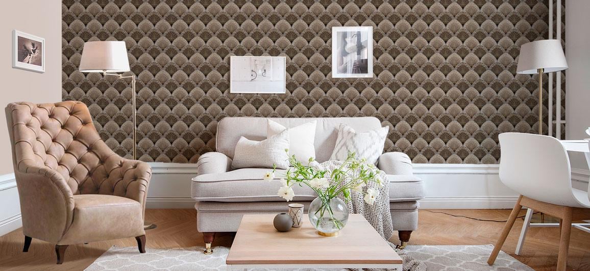 Шпалери паперові акрилові V.I.P. Континент Таллі Коричневий (30214G) - фото 7