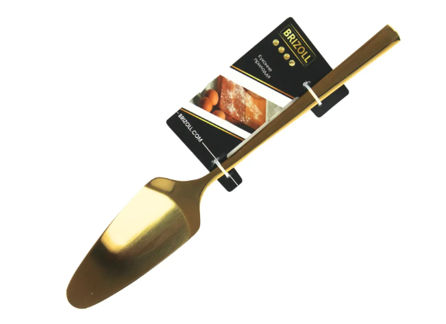 Лопатка кухонна з нержавіючої сталі 31 см Золотий - фото 4