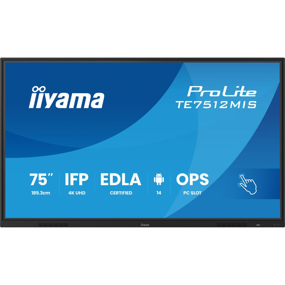 Информационный сенсорный дисплей Iiyama ProLite TE7512MIS-B4AG VA 4K UHD 400 кд/м² 6.5 мс Android 14 Black (34416980)