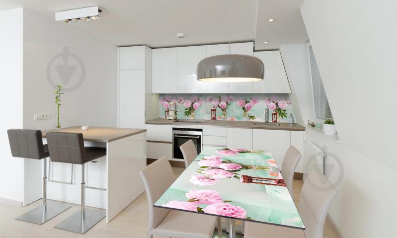 Наклейка виниловая на стол Zatarga «Пышные Розовые Пионы» 600х1200 мм Z180694st