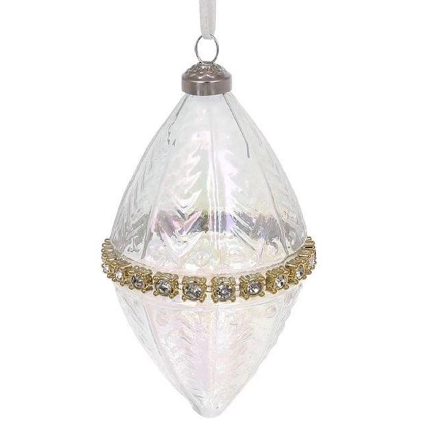 Набор стеклянных новогодних подвесок 15 см. 6 шт. 12635