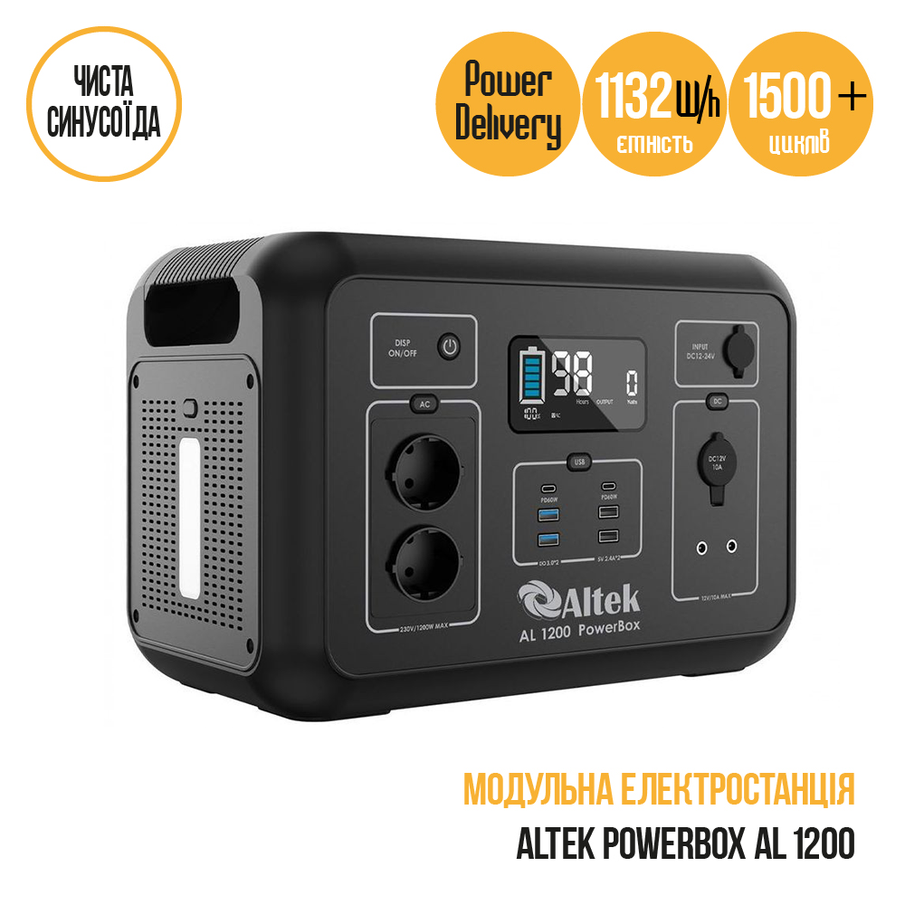 Зарядная станция портативная ALTEK PowerBox AL 1200 1132 Вт/ч - фото 3