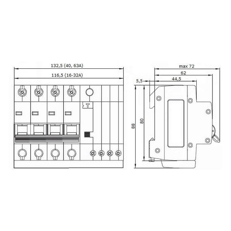 Дифавтомат ECOHOME ECO 4p 16A/30 мА/3kA тип C ECO030020001 (70656) - фото 6