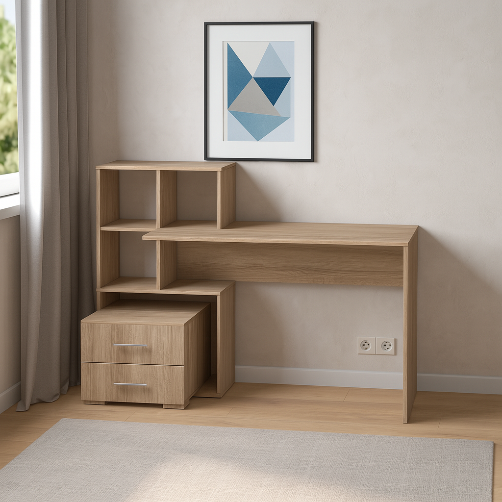 Стіл письмовий СП9 2Я SENAM 1040х1500х500 мм ДСП Дуб Сонома - фото 1 Стіл письмовий СП9 2Я SENAM 1040х1500х500 мм ДСП Дуб Сонома - фото 1