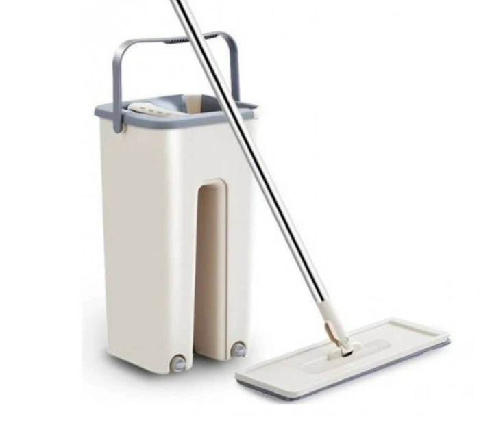 Швабра-ледар з відром Hand Free Cleaning Mop 2в1 5 л Білий - фото 1