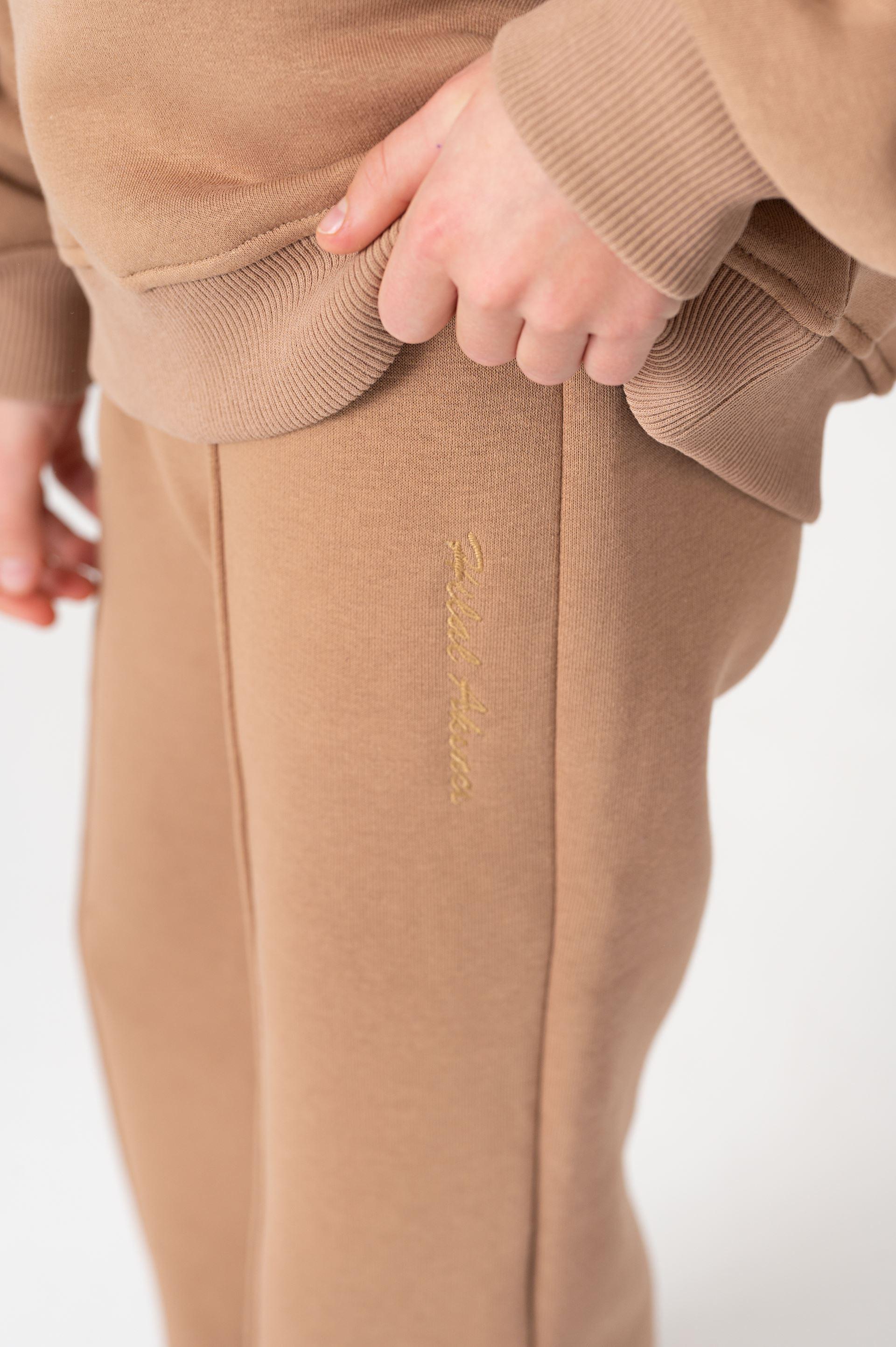 Костюм на флісі з штанами палаццо Yumster YN.22.25.005 116 см Бежевий - фото 9