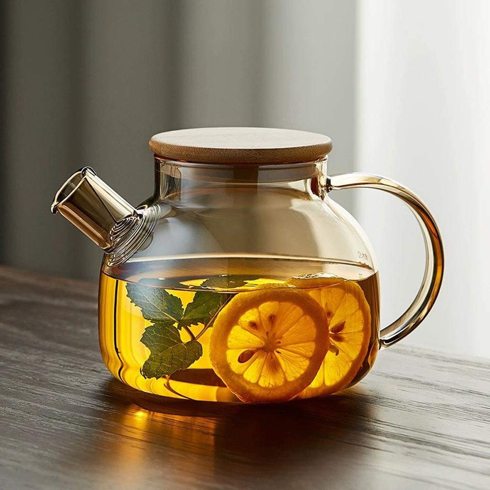 Заварочный чайник с пружинным фильтром BambooBrew термостойкое стекло 800 мл (03-R92912)