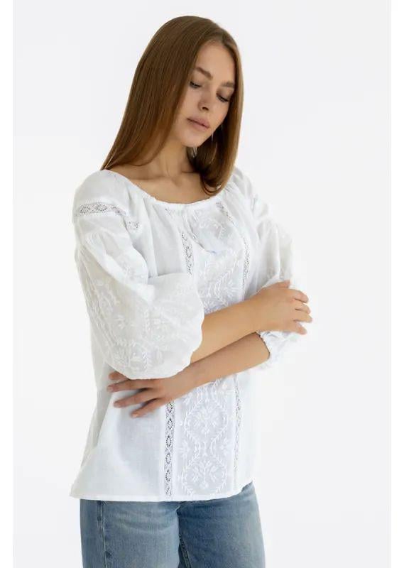 Вышиванка женская р. 42 Белый (697) - фото 3 Вышиванка женская р. 42 Белый (697) - фото 3