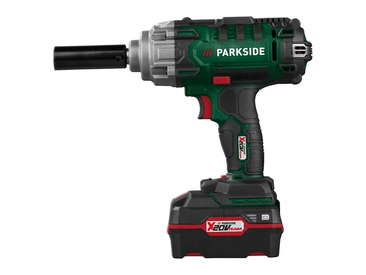 Гайковерт аккумуляторный ударный Parkside PASSK 20-Li C4 20 В 400 Нм 1/2" с аккумулятором 4 Агод и зарядным устройством (PASSK 20-Li C4)