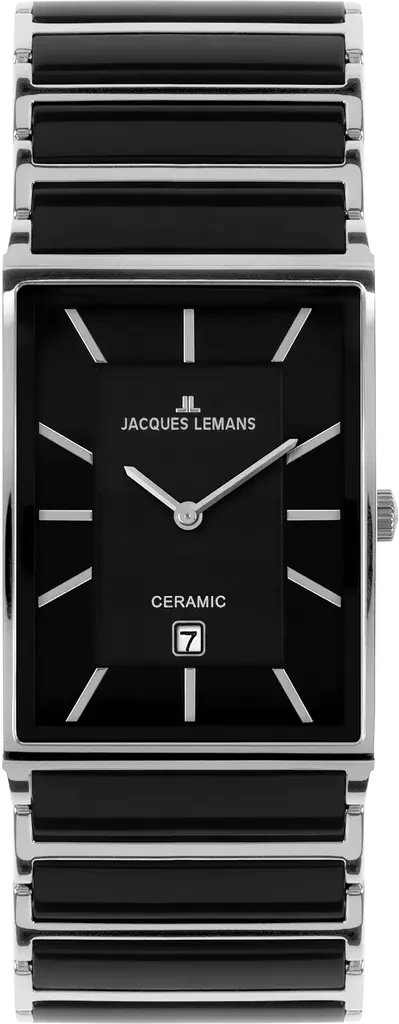 Наручные часы мужские Jacques Lemans York 1-1593.1A со стальным корпусом/сапфировым стеклом WR 50 м и черным циферблатом Наручные часы мужские Jacques Lemans York 1-1593.1A со стальным корпусом/сапфировым стеклом WR 50 м и черным циферблатом