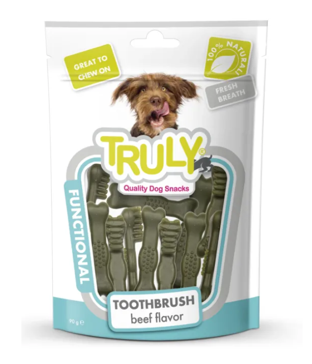 Лакомство для собак Truly Toothbrush beef flavor для чистки зубов со вкусом говядины 90 г