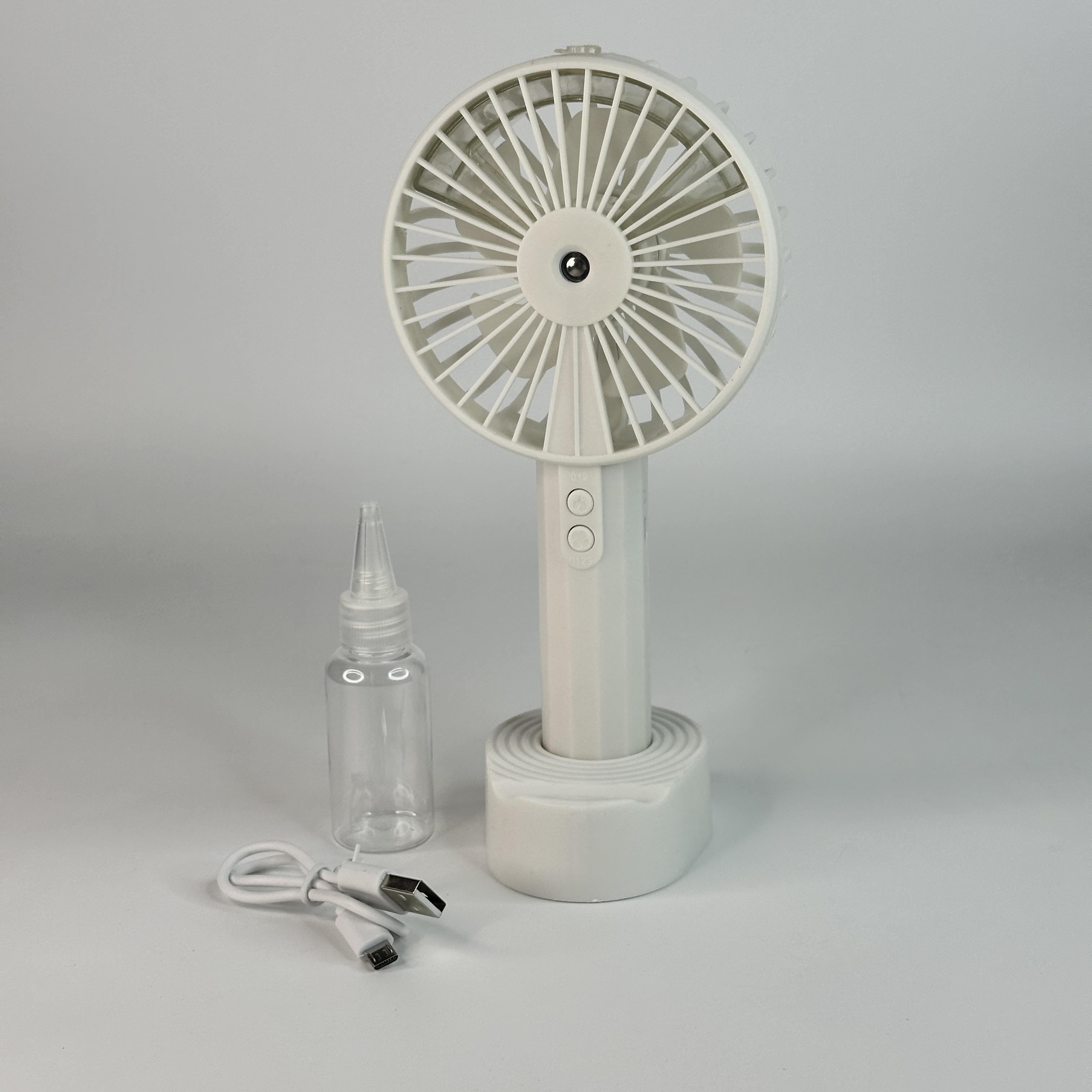 Вентилятор KINZO COOLING-KINZ-01 USB ручной аккумуляторный с эффектом увлажнения воздуха и подставкой Вентилятор KINZO COOLING-KINZ-01 USB ручной аккумуляторный с эффектом увлажнения воздуха и подставкой