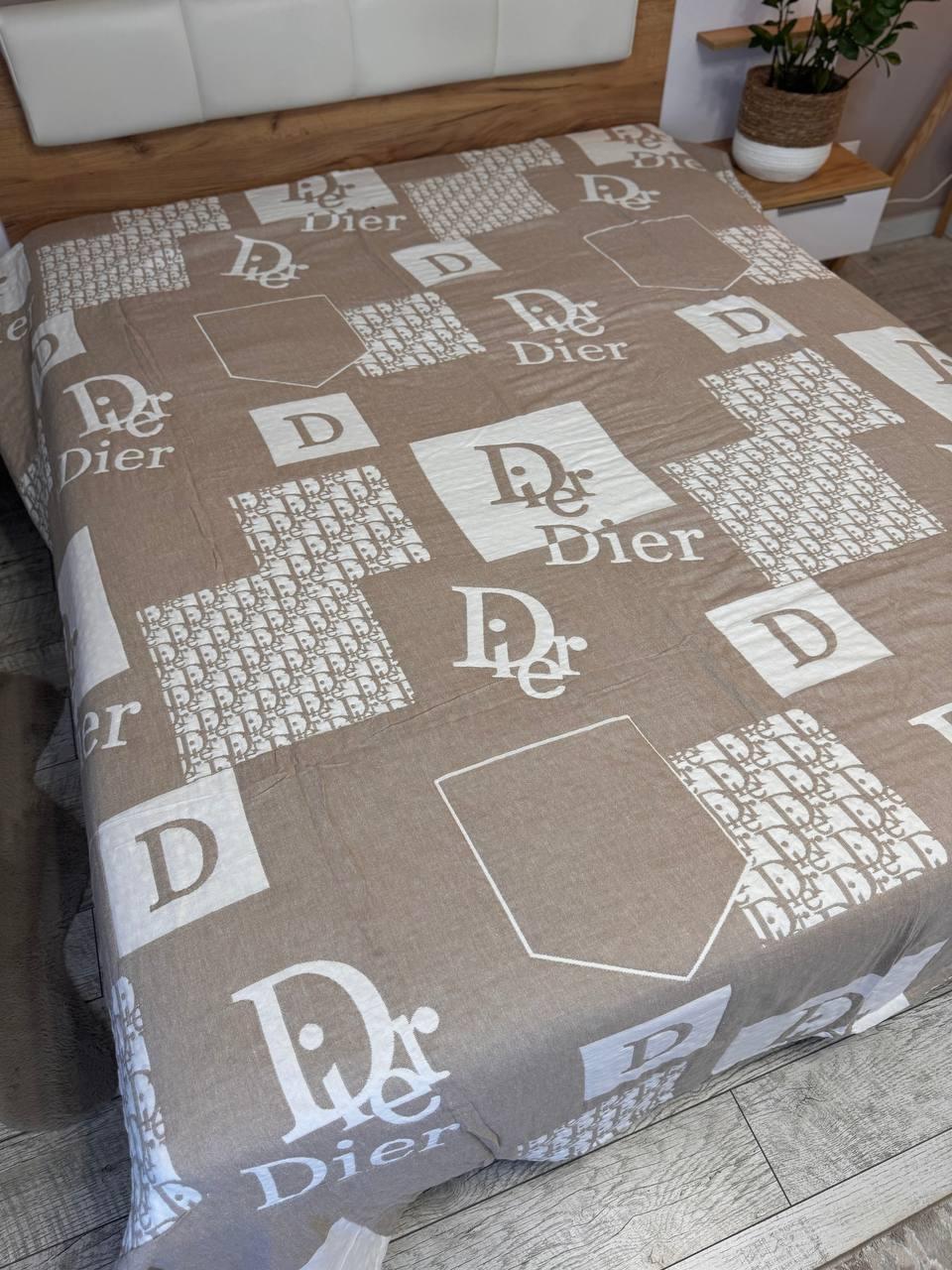 Покрывало на кровать хлопковое 230х200 см Коричневый (П4К-M-muslin06-02)