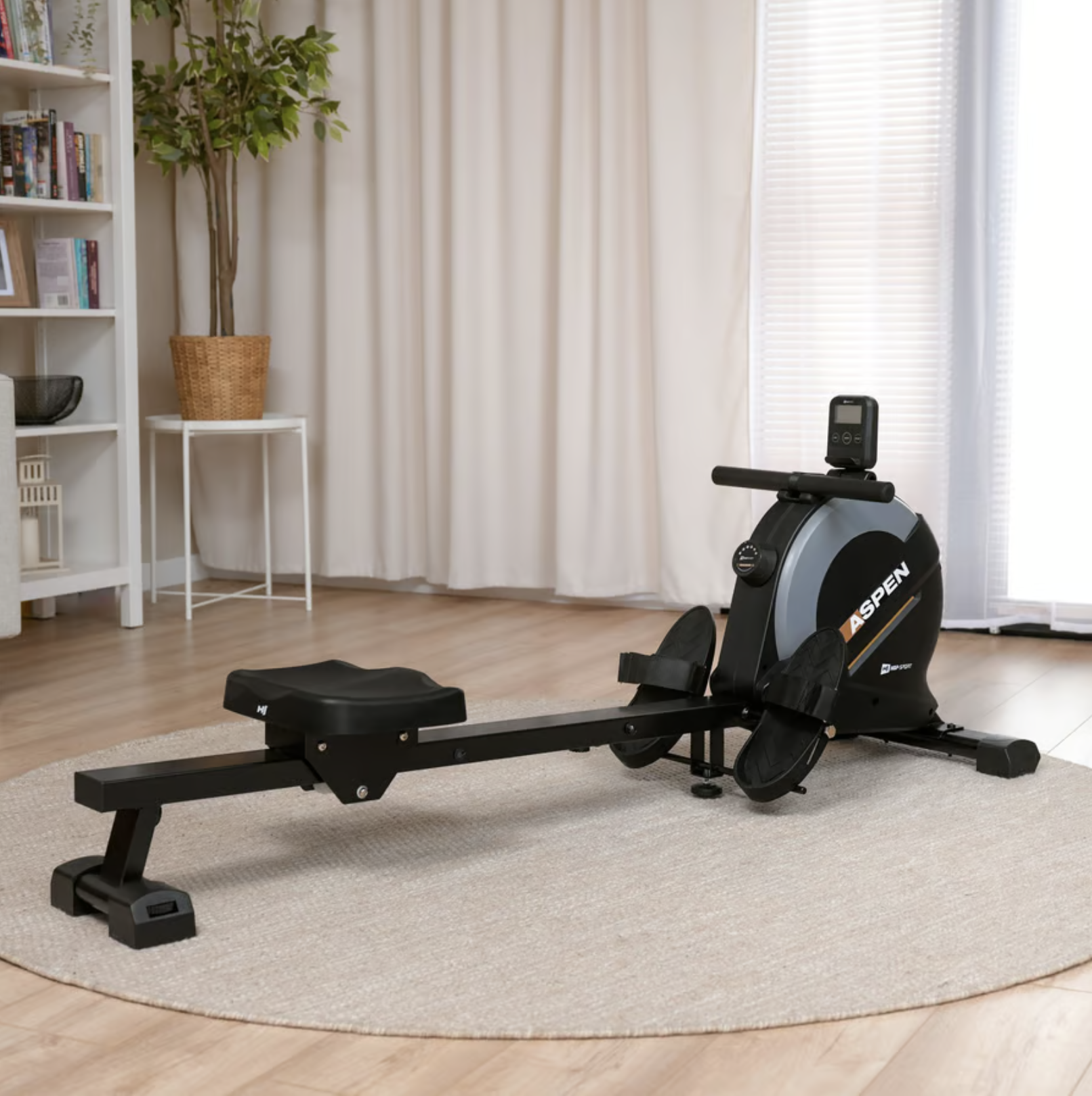 Гребний тренажер Hop-Sport HS-080R Aspen магнітний Чорно-золотистий (4904) - фото 13 Гребний тренажер Hop-Sport HS-080R Aspen магнітний Чорно-золотистий (4904) - фото 13