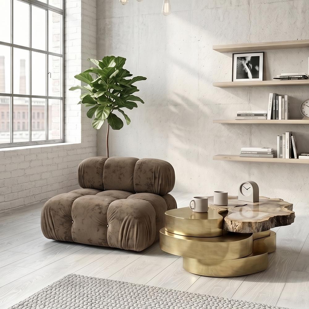 Диван модульный Bradley Coffee спинка 90х90х70 см Brown (rich_sofa_00013)