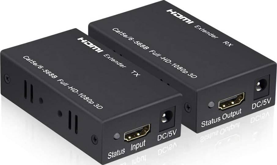 ᐉ Переходник HDMI to RJ45 по витой паре активный до 160 м Черный ...