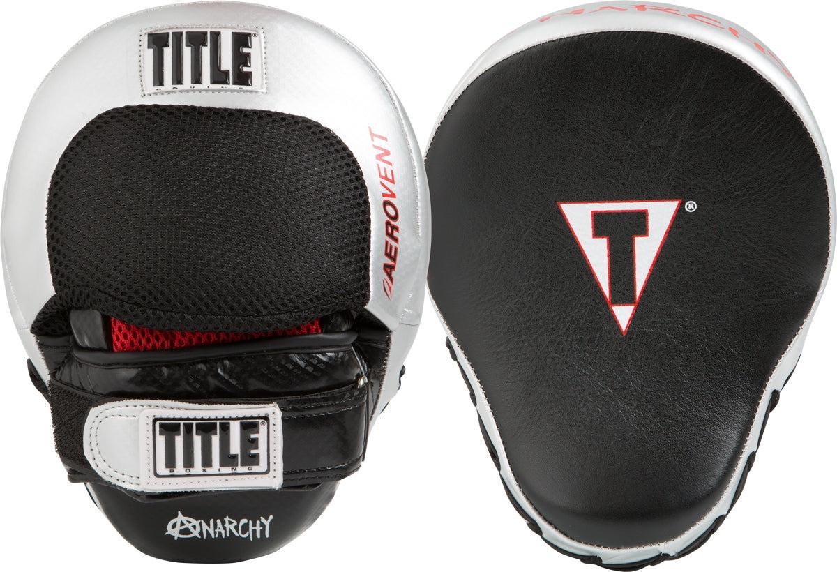 Лапы боксерские TITLE Boxing Aerovent Anarchy Punch Mitts Black/Silver (3070041621)
