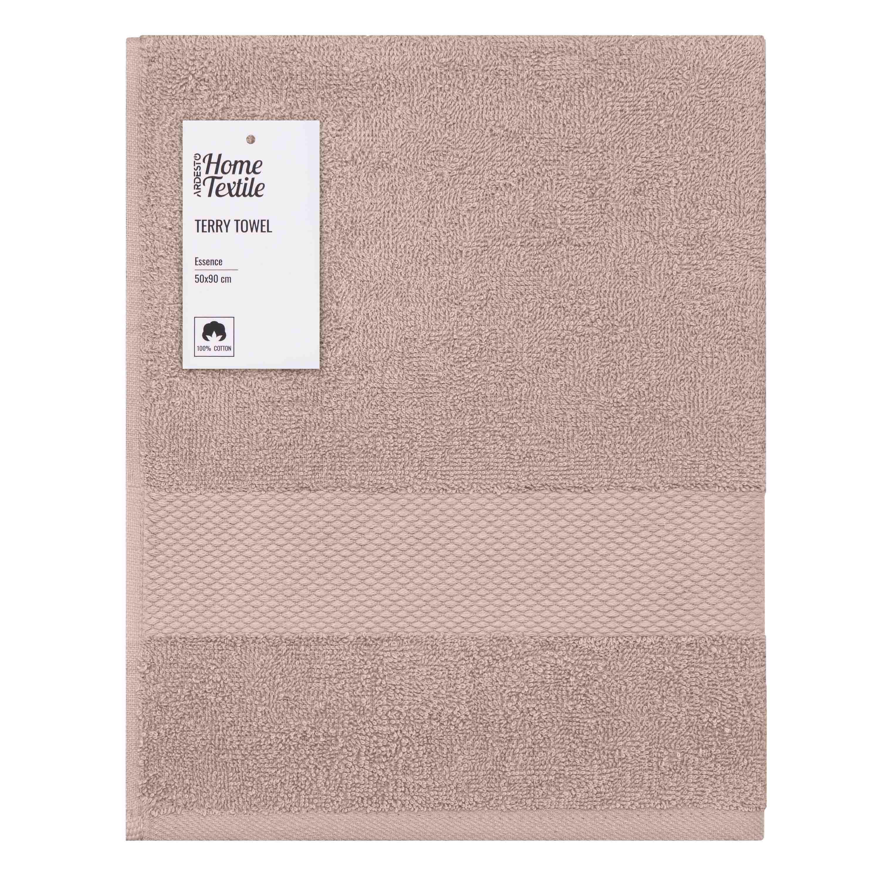 Рушник махровий Ardesto Essence 50х90 см Бежевий (ART2250BE) - фото 1