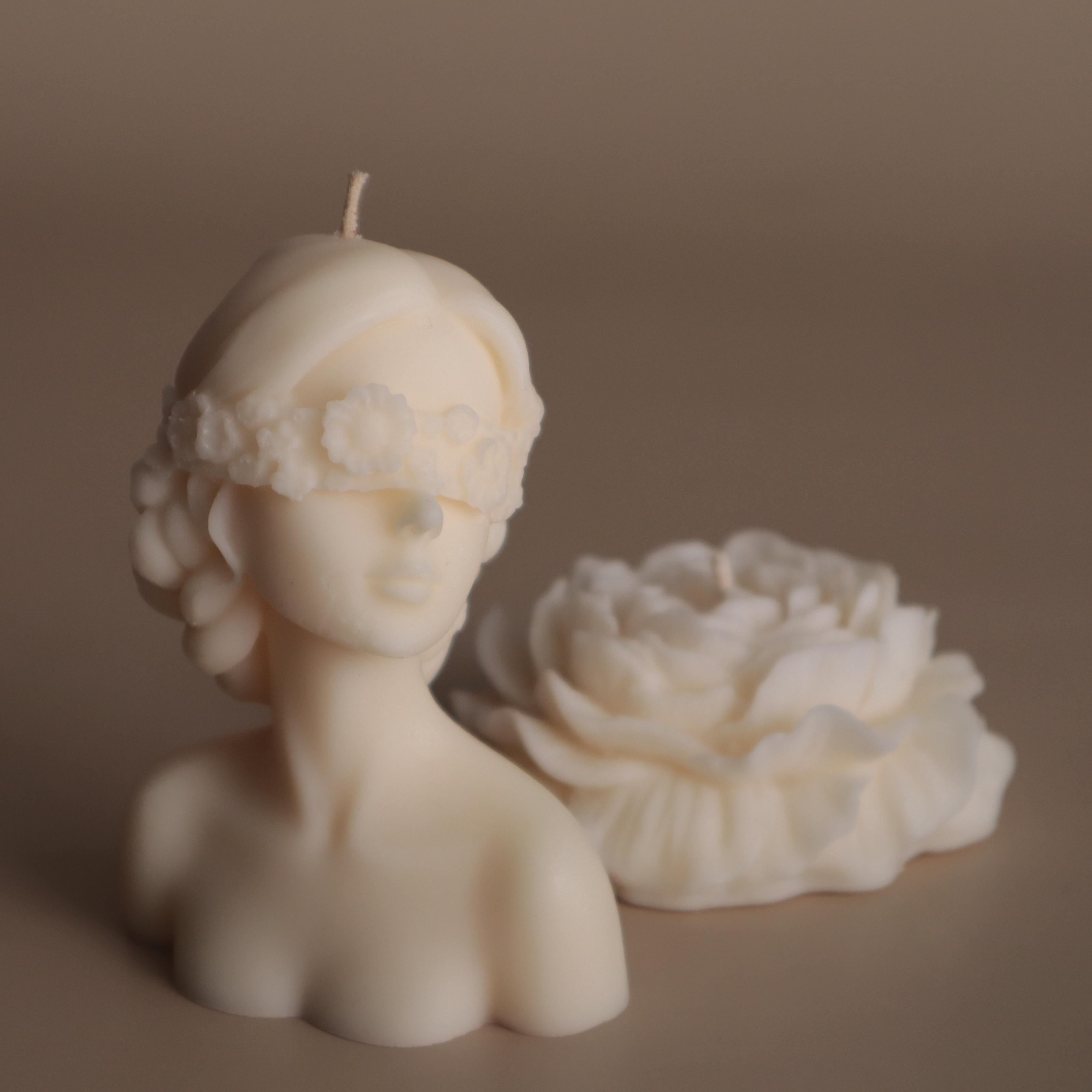 Подарунковий набір аромасвічок Wax Harmony Ваніль Дівчина з квітами на очах та півонія (3000181)