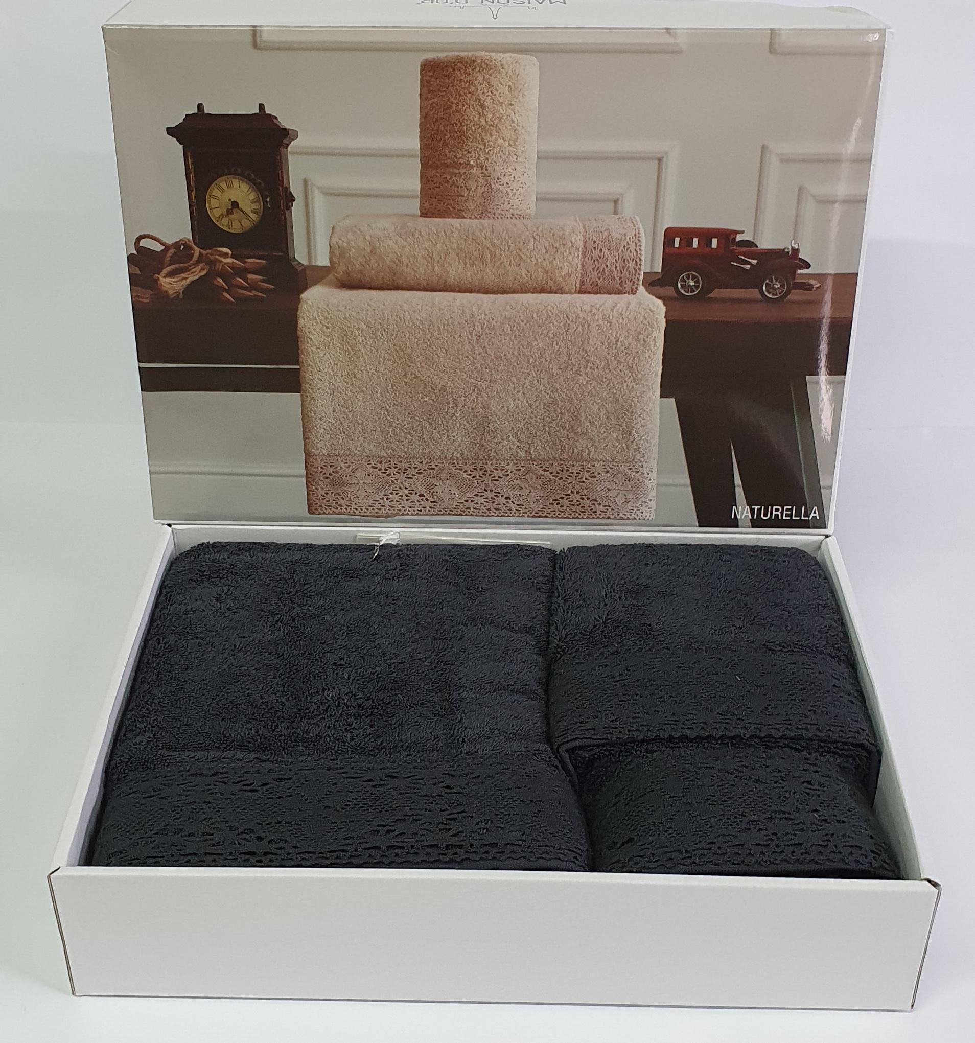 Набор полотенец Maison D'or 3 шт. Naturella Antracit (03MD14NABC09)