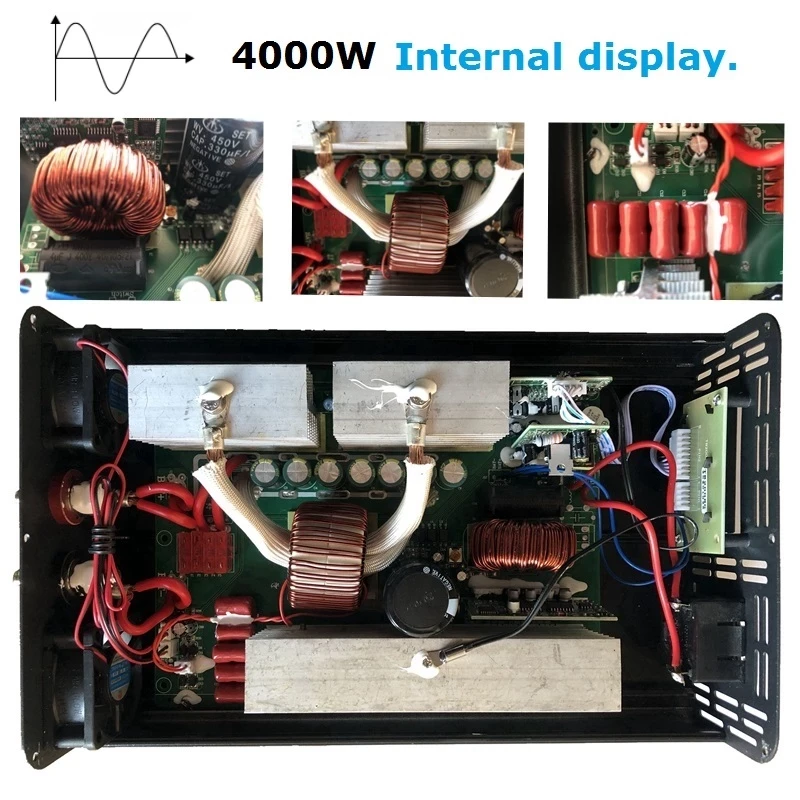 Автомобільний інвертор Pure Sine Wave Inverter з чистою синусоїдою 12V/220V 4000W - фото 2