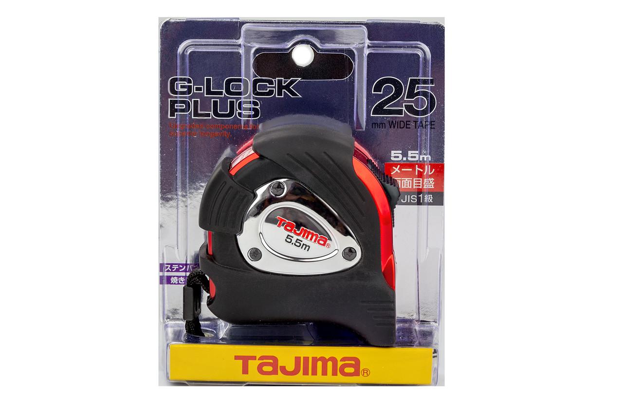 Рулетка строительная TAJIMA G-LOCK PLUS ударопрочная водостойкая 5,5 м/25 мм (29710478)