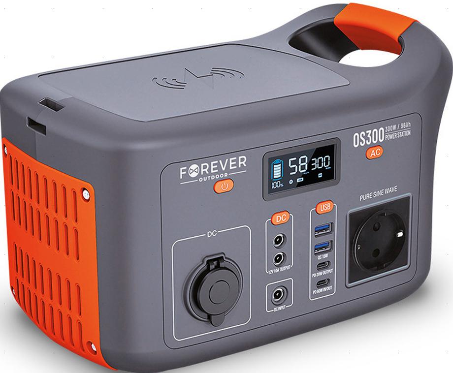 Зарядная станция Forever OS300 Portable Power Station PD60W LiFePO4 300/600W 307Wh 220V (18335766)