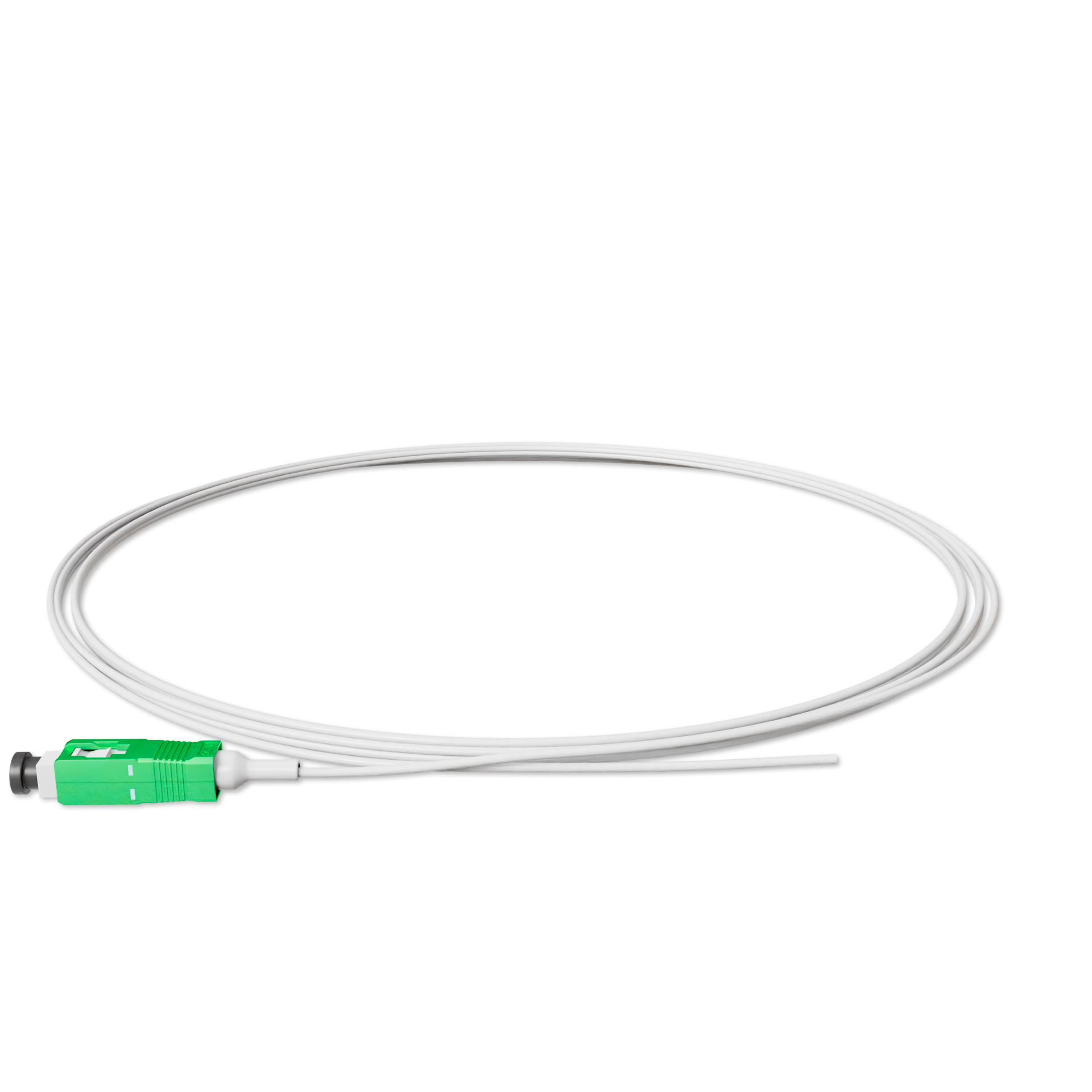 Пігтейл оптичний Simplex SC/APC LSZH Singlemode G.652.D (SM) 0,9 мм 1,5 м Білий (11266)