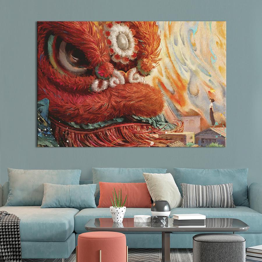 Картина на холсте Сказочный дракон 75x50 см (1529-1)