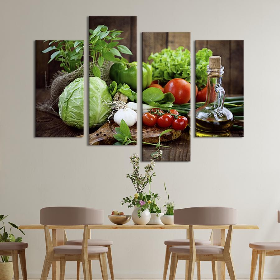 Картина модульная из 4 частей Овощи с грядки XL 149x106 см (279-42)