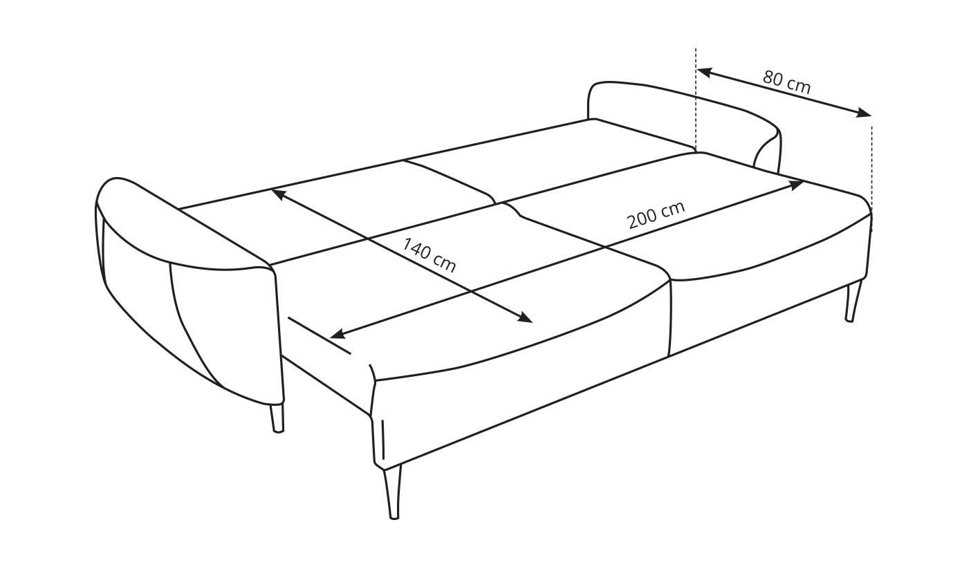 Диван раскладной Perfect Home Boho натуральное дерево/ДСП/ткань Ottawa 7 Сиреневый (49489) - фото 10