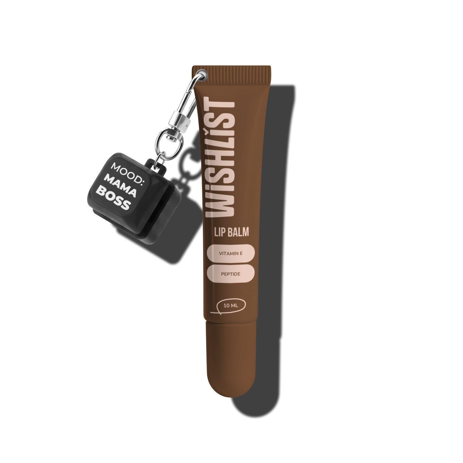 Бальзам-блиск для губ WISHLIST Espresso Noir 10 мл та брелок ''Mood: Mama Boss'' (WL-03-741)