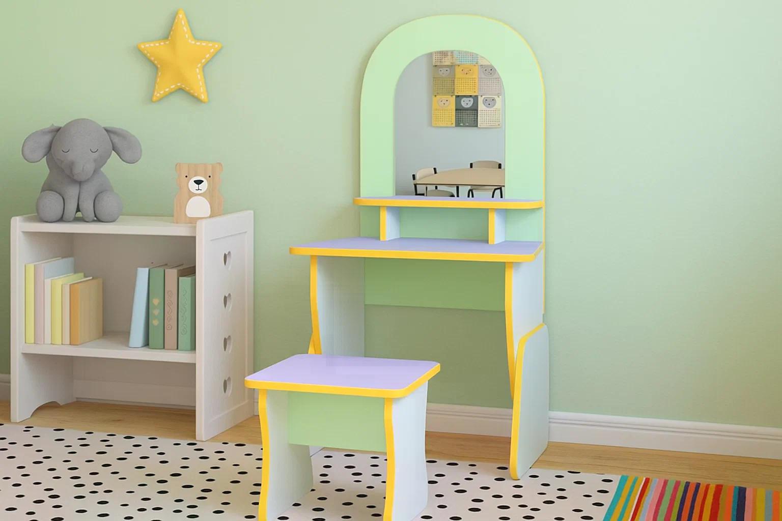 Дитяча ігрова стінка Перукарня Yellow/Green Water - фото 2