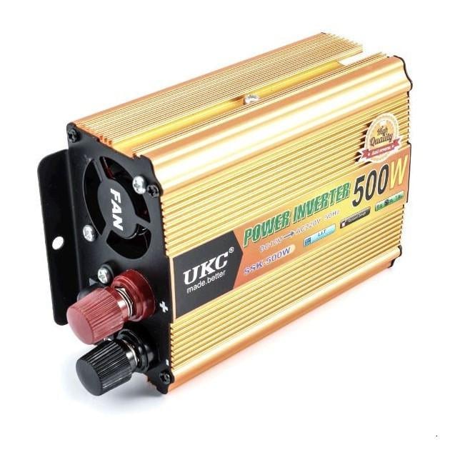 Инвертор автомобильный UKC SSK-500 Вт преобразователь напряжения 12 В-220 В Gold (1707906807)