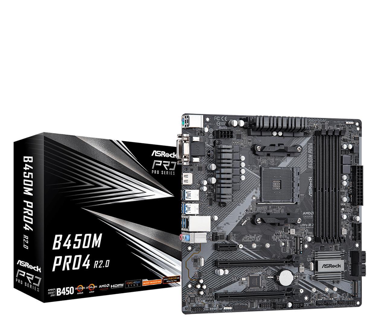 Материнська плата ASRock B450M Pro4 R2.0 (463220)