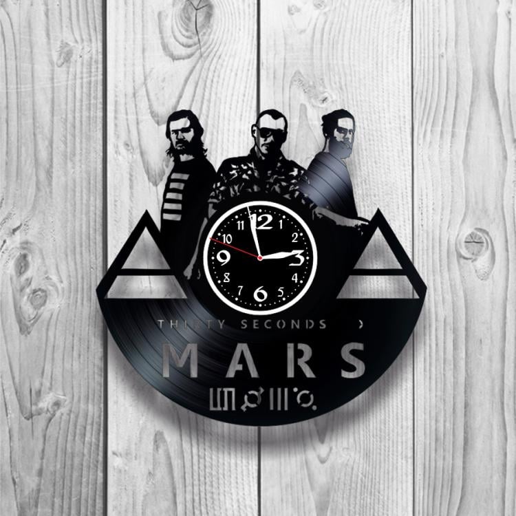 Часы настенные Thirty Seconds to Mars 0442 из виниловой пластинки