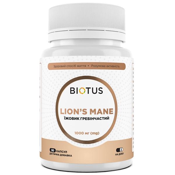 Комплекс для профилактики работы мозга Biotus Lion's Mane 1000 мг 30 капс. (000026058) Комплекс для профилактики работы мозга Biotus Lion's Mane 1000 мг 30 капс. (000026058)
