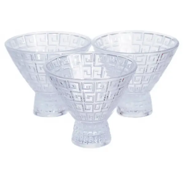 Набор креманок для десертов Yiwu 3 шт. 200 мл Прозрачный (147-107-64486-22) Набор креманок для десертов Yiwu 3 шт. 200 мл Прозрачный (147-107-64486-22)