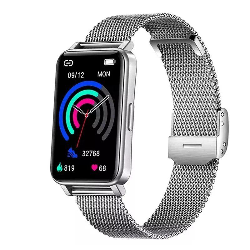 Смарт-часы женские Lemfo ZX28 тонометр/пульсоксиметр/температура тела 2 ремешка Silver