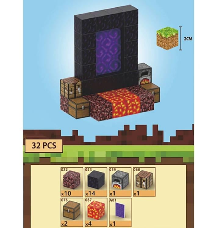 Конструктор для дітей Minecraft на магнітах 32 деталей X126 (152662)