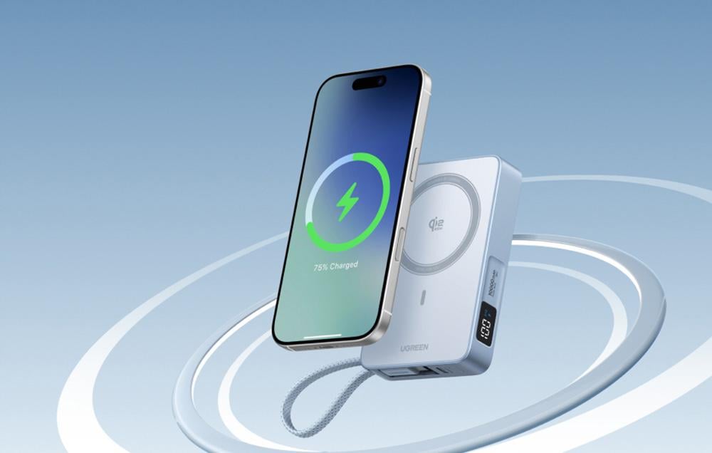 Повербанк магнитный UGREEN PB773 MagFlow 10000 мАч для MagSafe с беспроводной зарядкой и Qi2 25 Вт для iPhone 17 Pro Max/16/15/14 Silver (65958) - фото 15 Повербанк магнитный UGREEN PB773 MagFlow 10000 мАч для MagSafe с беспроводной зарядкой и Qi2 25 Вт для iPhone 17 Pro Max/16/15/14 Silver (65958) - фото 15