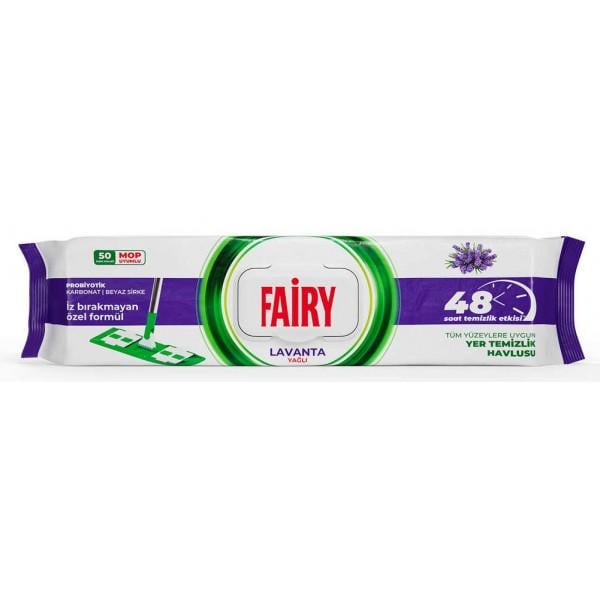 Серветки вологі для прибирання підлоги Fairy Lavanta з ароматом лаванди 50 шт.